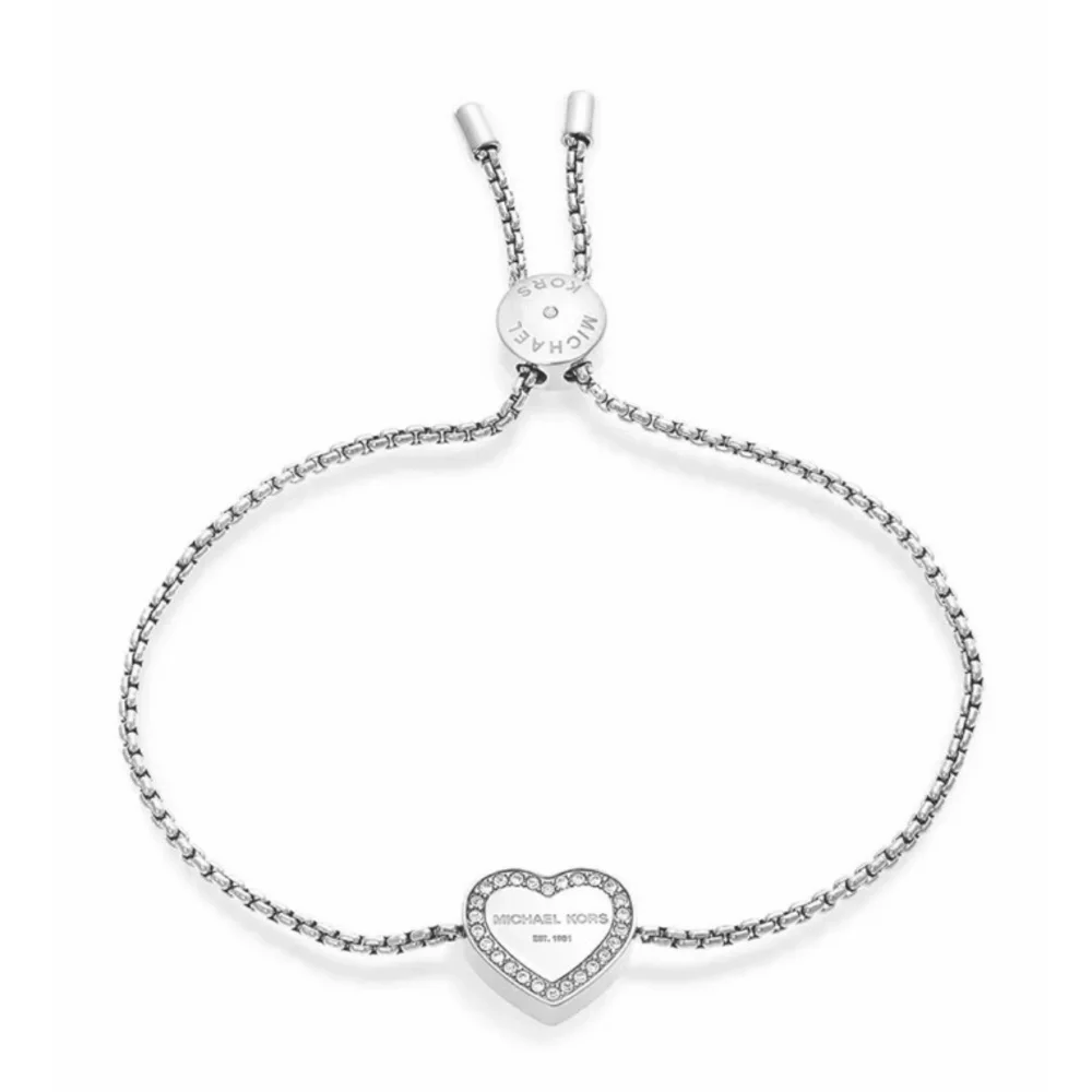 MICHAEL KORS White Gold Heritage Slide Bracelet